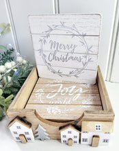 Load image into Gallery viewer, Wooden Scandi House Coaster set - White