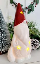 Load image into Gallery viewer, White LED Santa with Red Hat