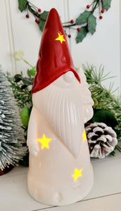 White LED Santa with Red Hat
