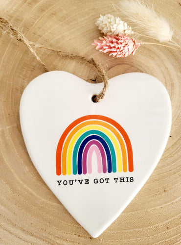 Rainbow Heart hanger