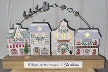 Load image into Gallery viewer, Christmas Market Row of Shops