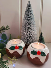 Load image into Gallery viewer, Christmas Pudding Tea Light