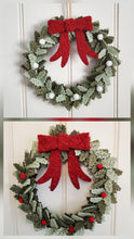 Load image into Gallery viewer, Felt Holly Leaf Wreath with Berries
