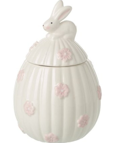 Egg Shaped Floral Jar