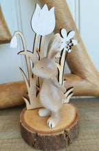 Load image into Gallery viewer, Log Slice Bunny Scene