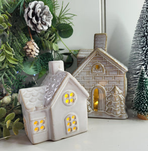 Glazed LED Christmas House and Cottage