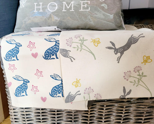 Handprinted Tea Towel