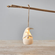 Load image into Gallery viewer, White Light up Hanging Santa