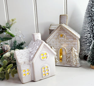 Glazed LED Christmas House and Cottage