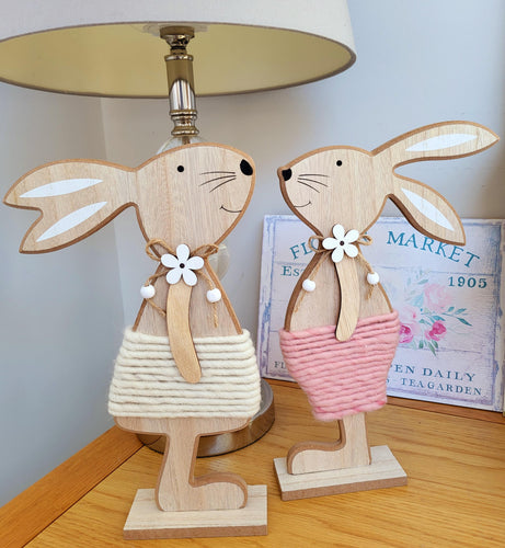 Wooden Flower Bunnies