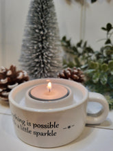 Load image into Gallery viewer, Dual purpose tea light/candle holder with Handle