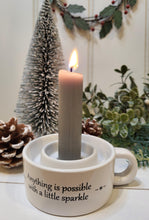 Load image into Gallery viewer, Dual purpose tea light/candle holder with Handle