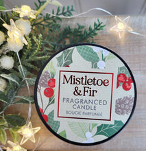 Load image into Gallery viewer, Mistletoe and Fir Tin Candle