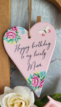 Load image into Gallery viewer, Ceramic Birthday Heart Hanger