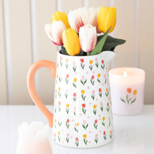 Load image into Gallery viewer, Ceramic Tulip Print Jug