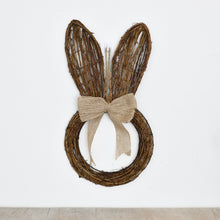 Load image into Gallery viewer, Rustic Rattan Bunny Wreath