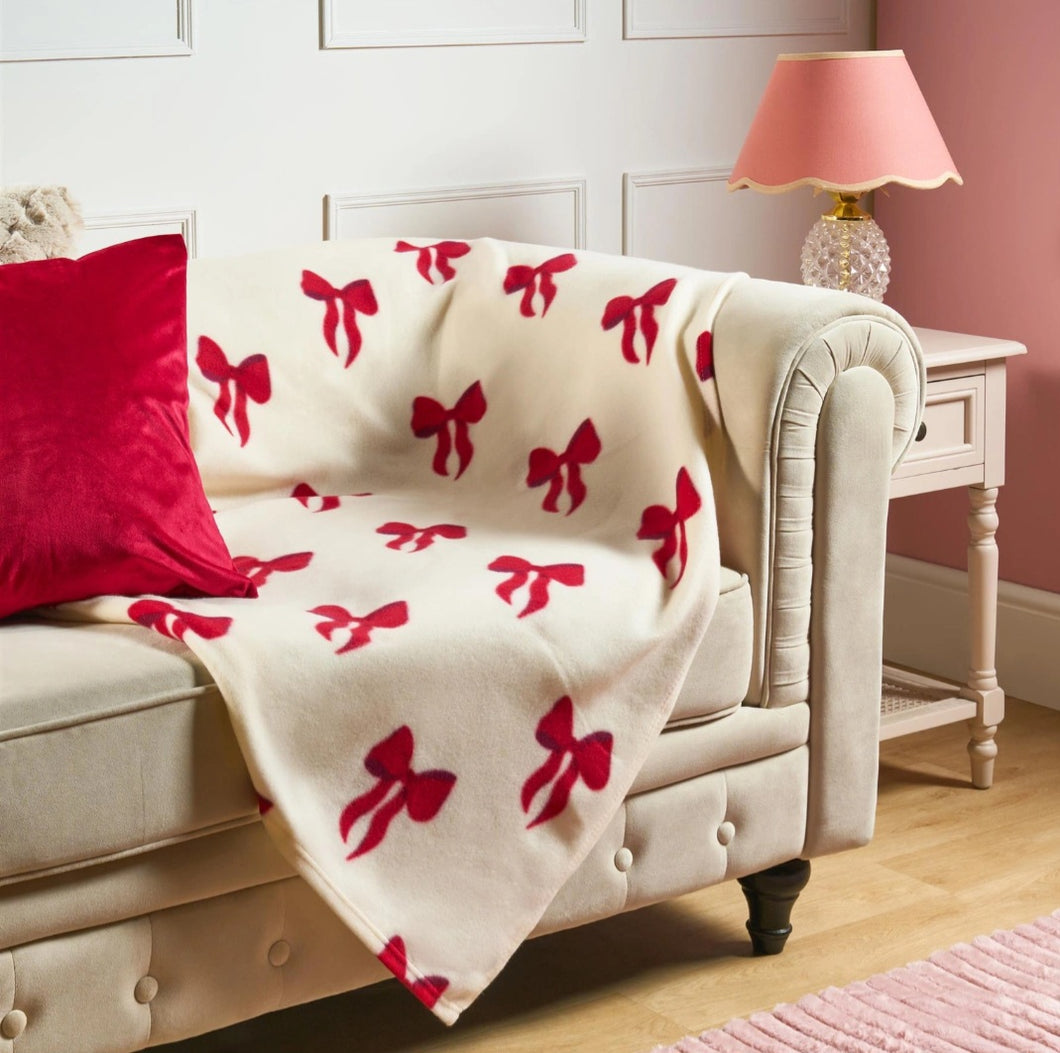 Red Bow Throw