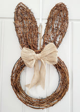 Load image into Gallery viewer, Rustic Rattan Bunny Wreath