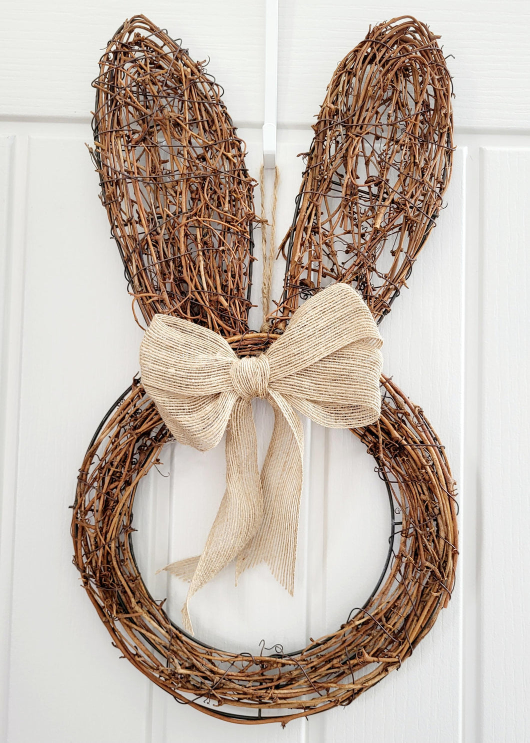 Rustic Rattan Bunny Wreath