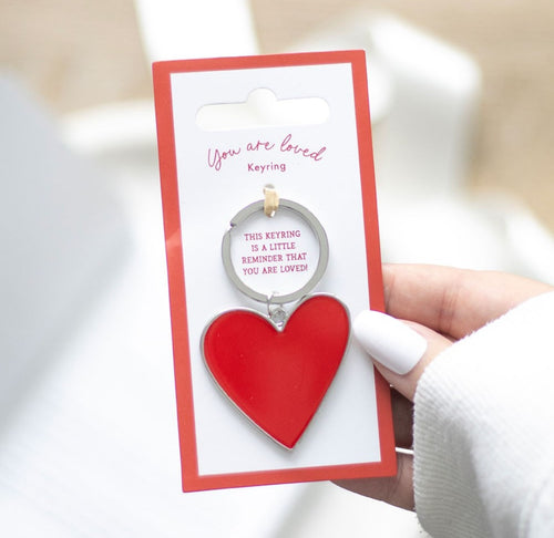 Red Heart Enamel Key ring