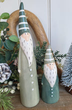 Load image into Gallery viewer, Tall Standing Green Santas