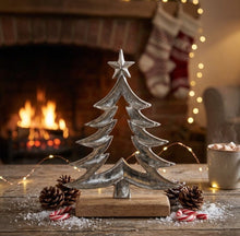 Load image into Gallery viewer, Silver Christmas Tree Block