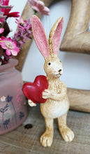 Load image into Gallery viewer, Standing Rabbit holding Red Heart