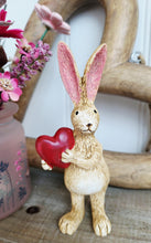 Load image into Gallery viewer, Standing Rabbit holding Red Heart