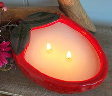 Load image into Gallery viewer, Ceramic Strawberry Candle