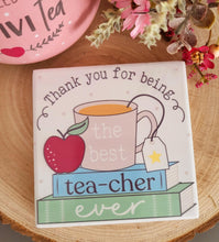 Load image into Gallery viewer, Teacher Ceramic Plaque/Coaster