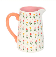 Load image into Gallery viewer, Ceramic Tulip Print Jug