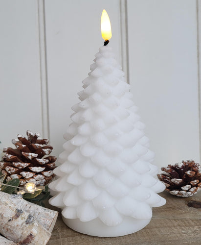 Christmas tree white faux candle