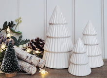 Load image into Gallery viewer, Set of Three White Christmas Trees