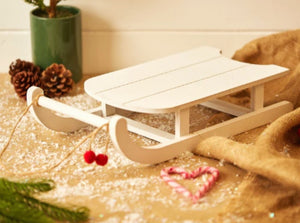 Wooden Sleigh - White