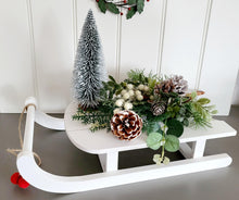 Load image into Gallery viewer, Wooden Sleigh - White