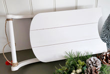 Load image into Gallery viewer, Wooden Sleigh - White