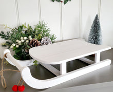 Load image into Gallery viewer, Wooden Sleigh - White