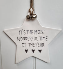 Load image into Gallery viewer, Large ceramic Star hanger