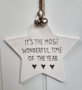 Large ceramic Star hanger