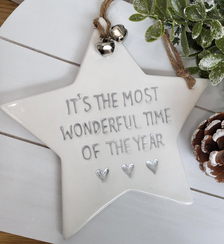 Large ceramic Star hanger