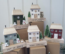 Load image into Gallery viewer, Wooden Christmas Cottages
