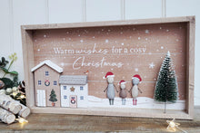 Load image into Gallery viewer, Wooden Festive Pebble Family Plaque