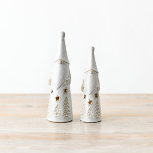 Pair of Tall LED Santas