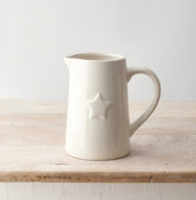 Load image into Gallery viewer, Ceramic White Star Jug