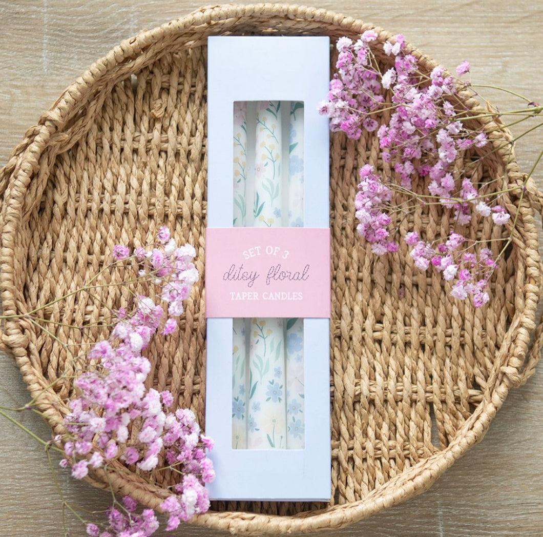 Floral Dinner Candles