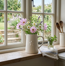 Load image into Gallery viewer, Ceramic White Star Jug