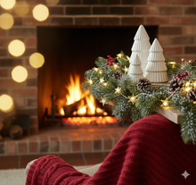 Load image into Gallery viewer, Set of Three White Christmas Trees