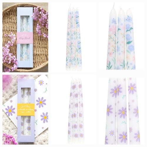 Floral Dinner Candles
