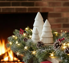 Load image into Gallery viewer, Set of Three White Christmas Trees