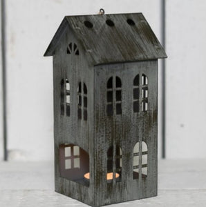 Nordic metal house tea light holder